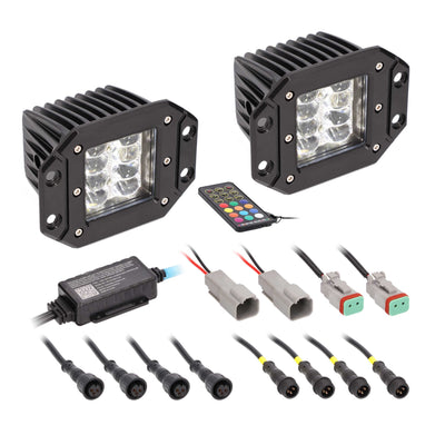 HE-CHASE-FCLKT Flush Mount Chasing LED Cube Lights