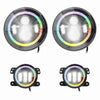 JP-707RGBKT Chasing Halo LED 7" Headlights & 4" Fog Lights w/Controller